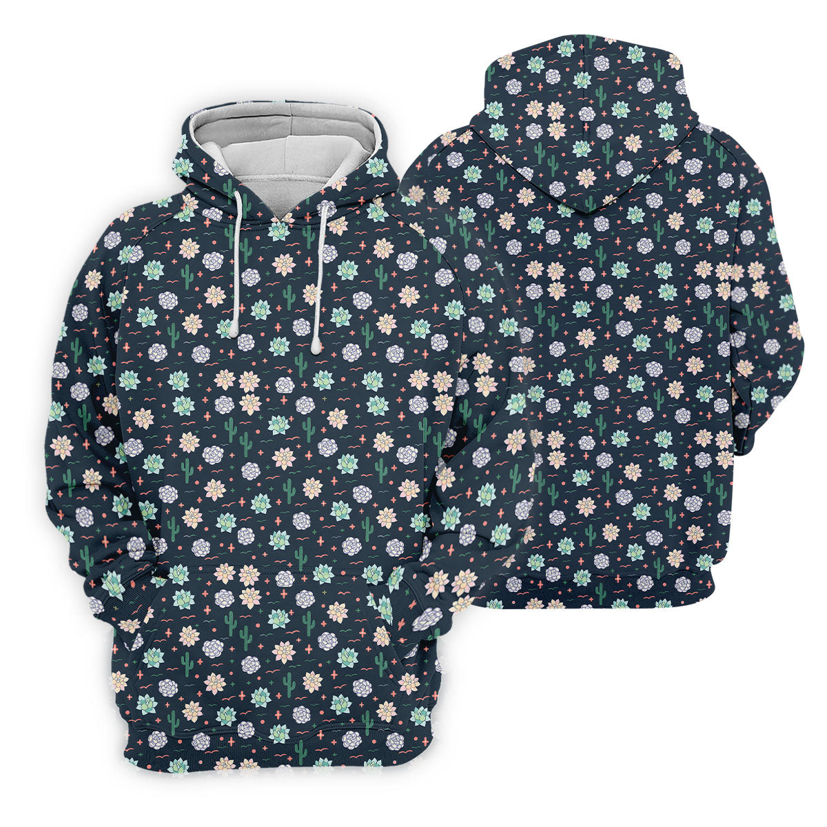 Boho Succulent And Cactus Hawaiian Golf Shirt, Golf Polo For Women, Printed Golf Shirt