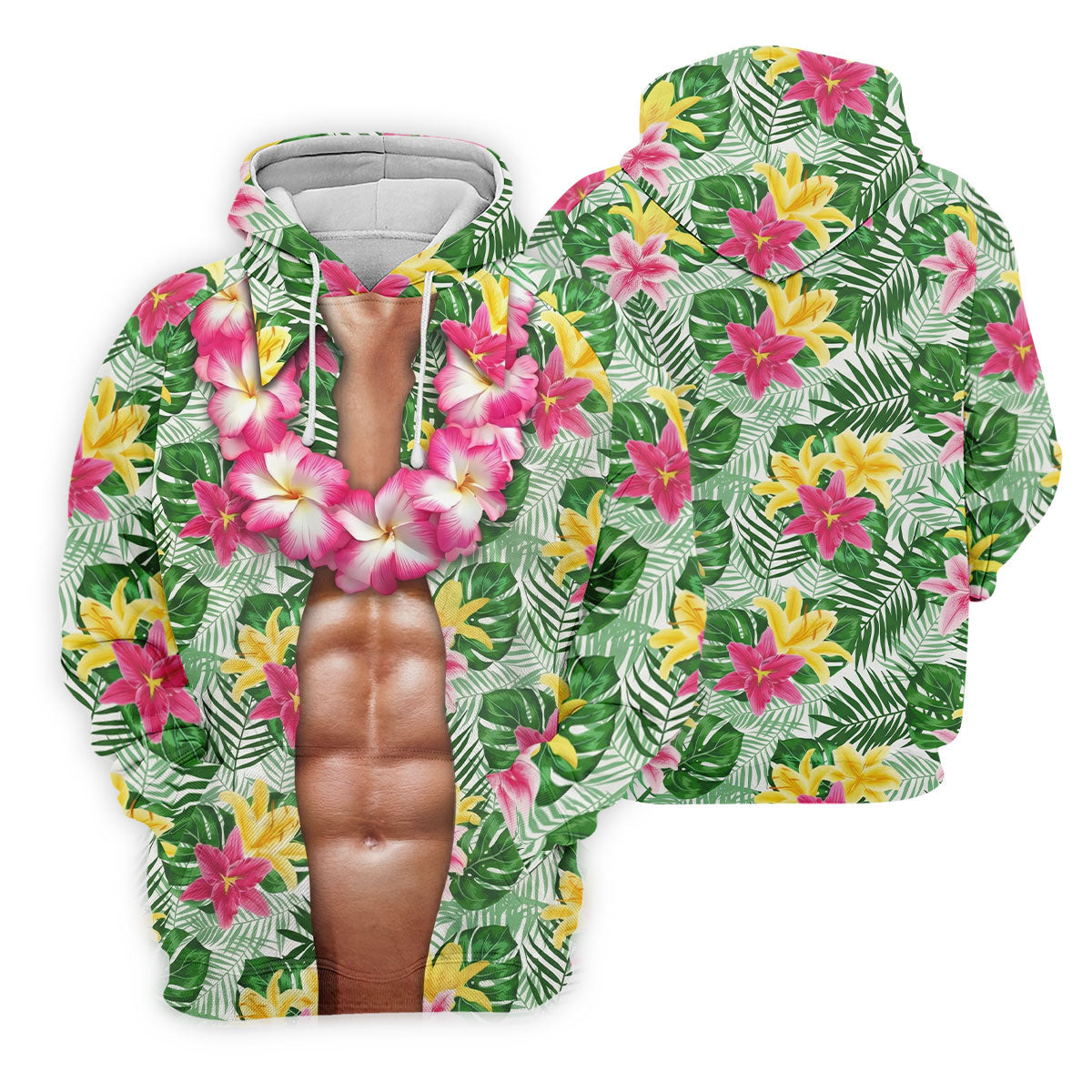 Muscle Costume Hawaiian Golf Shirt, Fun Women's Golf Shirts, Ladies Golf Polos