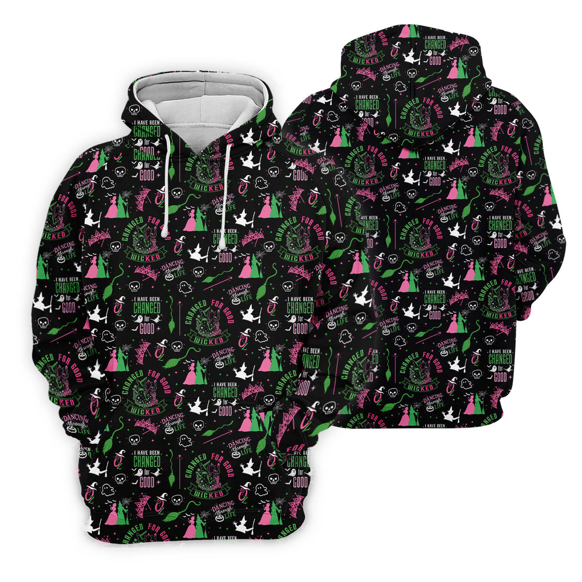 Changed For Good Wicked Witch Halloween Golf Shirt, Horror Character Shirt, Mens Golf Polo
