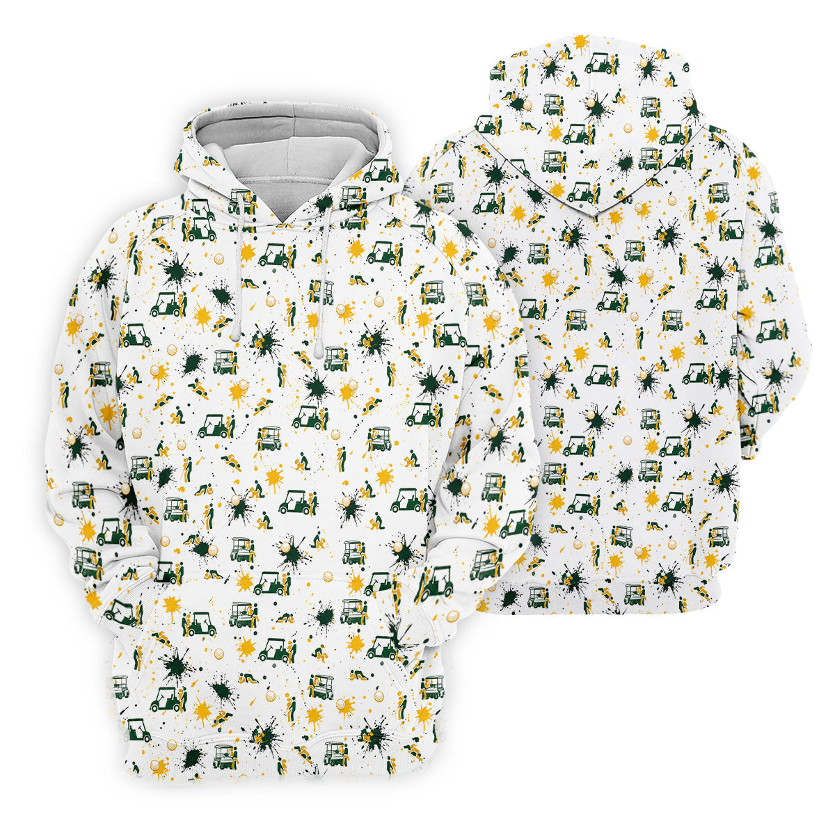 Funny Golf Cart Adult Humor Pattern Polo Shirt, Golf Polo Shirts For Men, Mens Golf Apparel