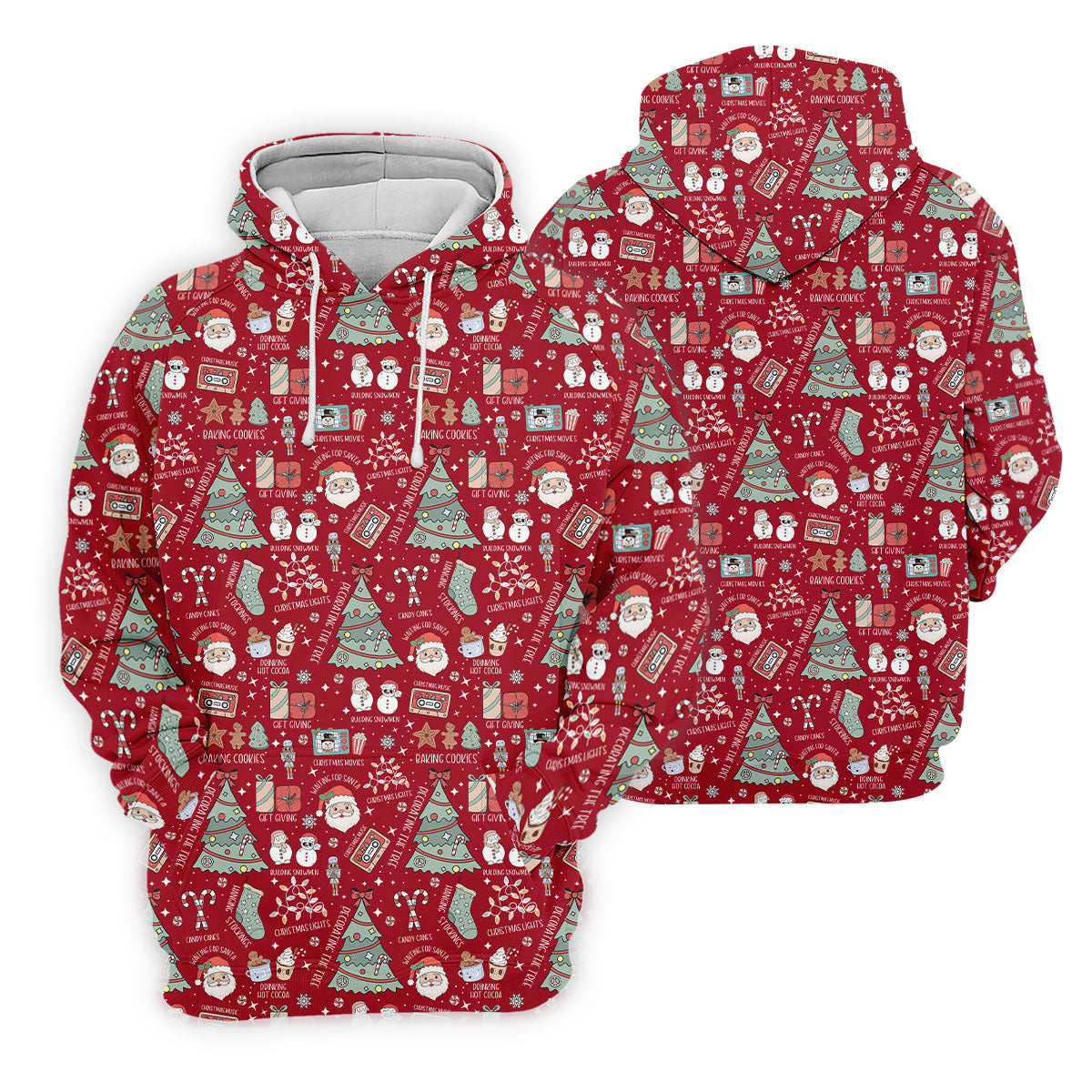 Tis The Season Santa Claus Gift Red Men's Golf Polo Shirts, Christmas Golf Shirt, Polo Shirts For Men