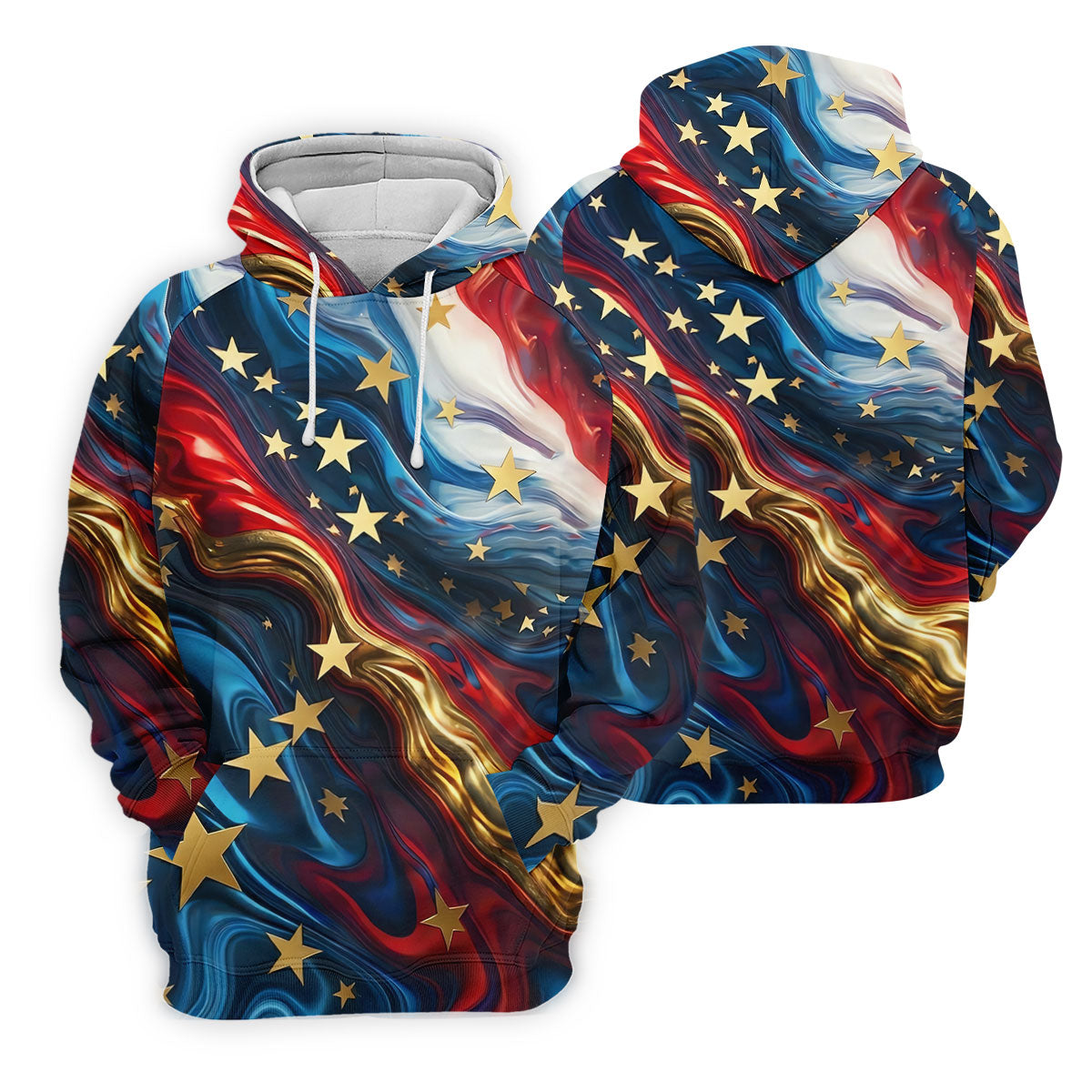 Abstract American Flag Stars Golf Polo Shirt, Women’s Golf Polo, Performance Golf Shirt