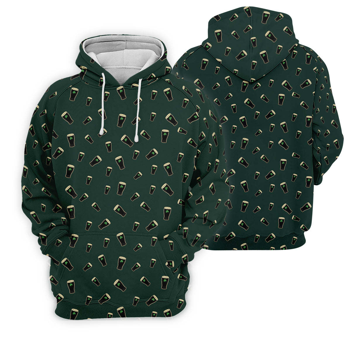 Dark Stout Beer St Patrick's Day Green Shamrock Golf Shirt, Ladies Golf Tops, Golf Shirt For Women