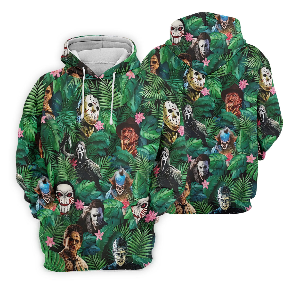 Hidden Horror Villains Jungle Hawaiian Golf Shirt, Women’s Golf Polo, Golf Shirts For Women