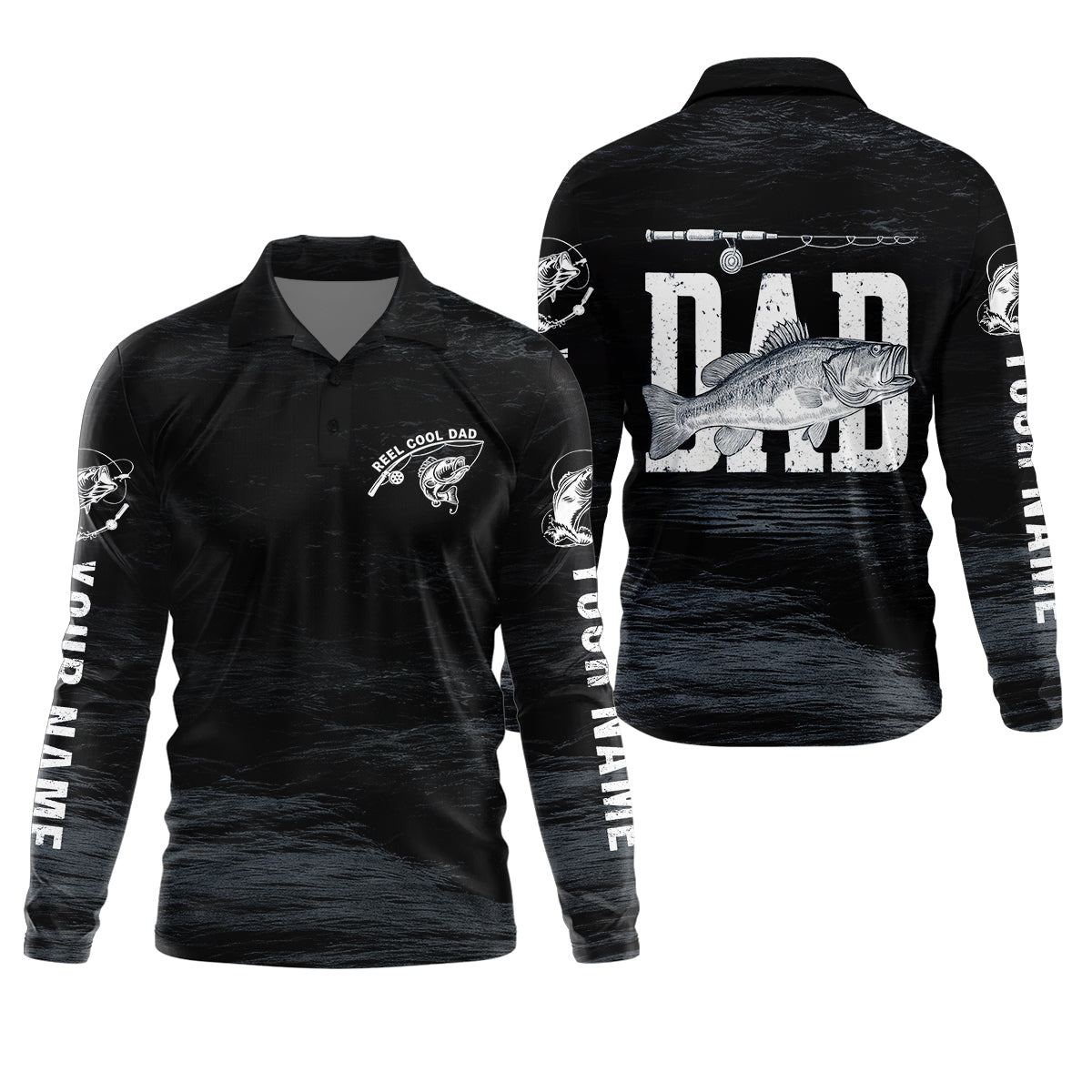 Reel Cool Dad Fishing SPF Shirt For Men, Custom Fishing Shirts, Fishing Shirts For Men