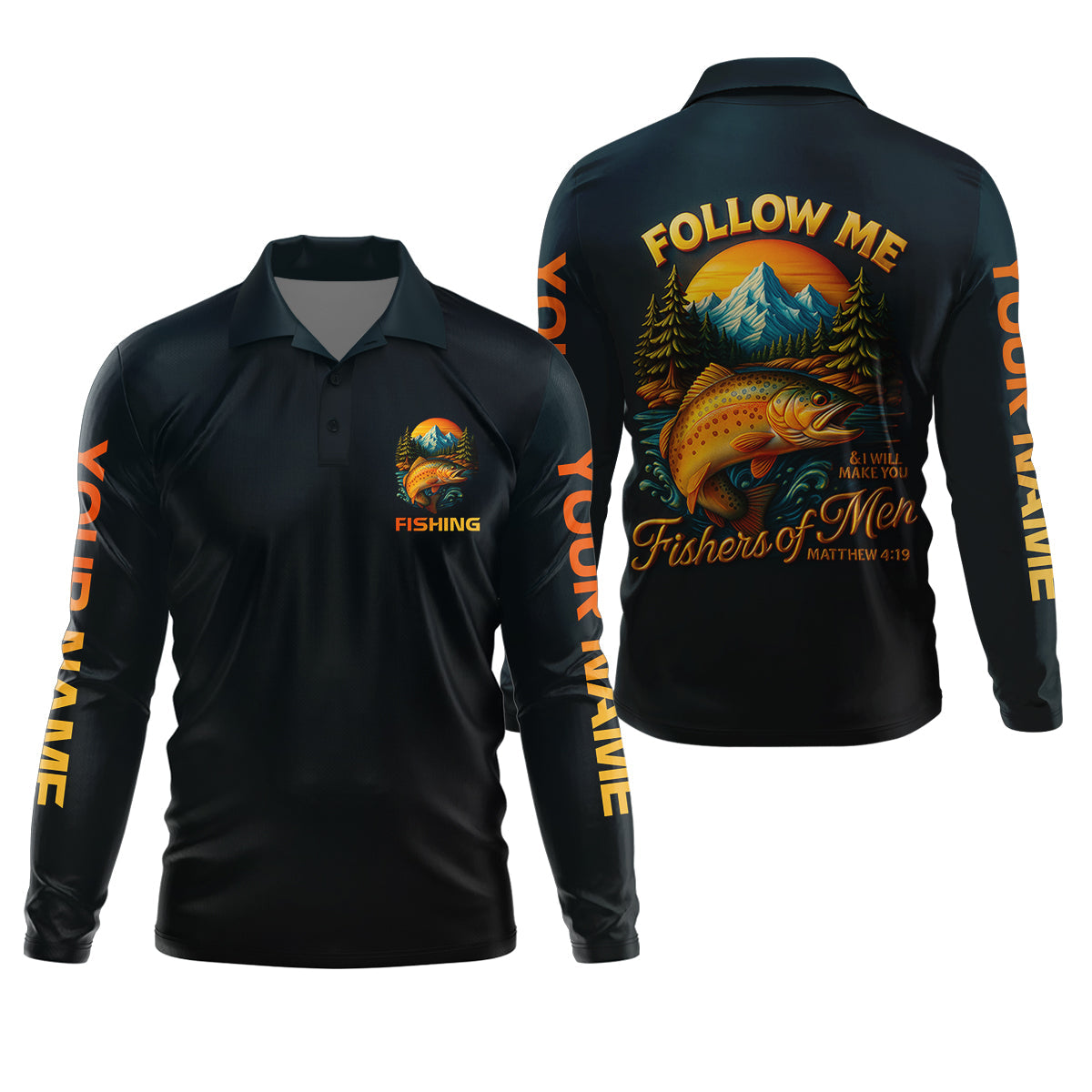 I Will Make You Fishers Of Men Fishing UPF Shirt, Personalized Fishing Shirt For Men, Fishing Shirts For Men