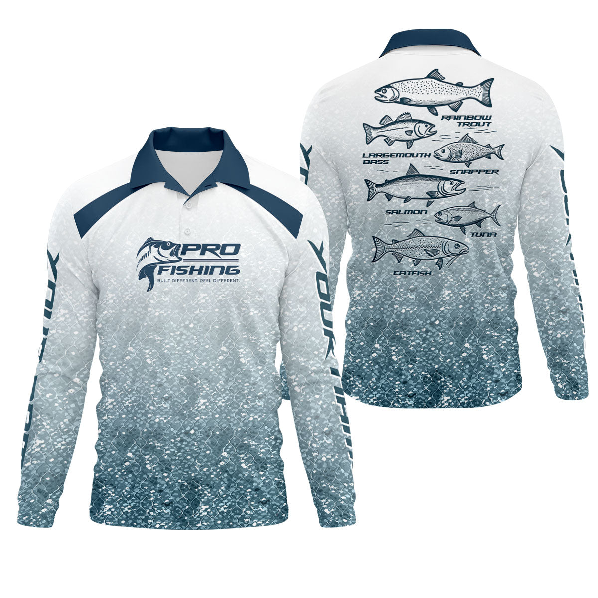 Pro Fishing Shirt for Men, Long Sleeve UPF Performance Fishing Shirt, Bass Angler Shirt