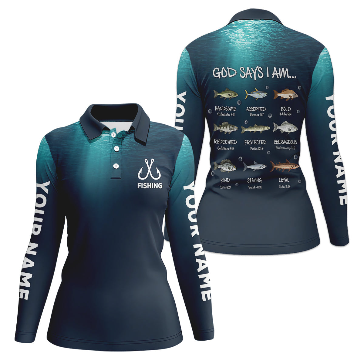 God Says I Am Fishing Bible Funny Fishing Shirt, Fishing UPF Shirts, Christian Fishing Shirt For Women