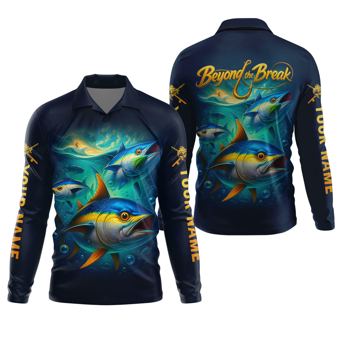 Beyond The Break Funny Fishing Shirt, Fishing UPF Shirts, Gift For Fisherman, Men's Fishing Shirt