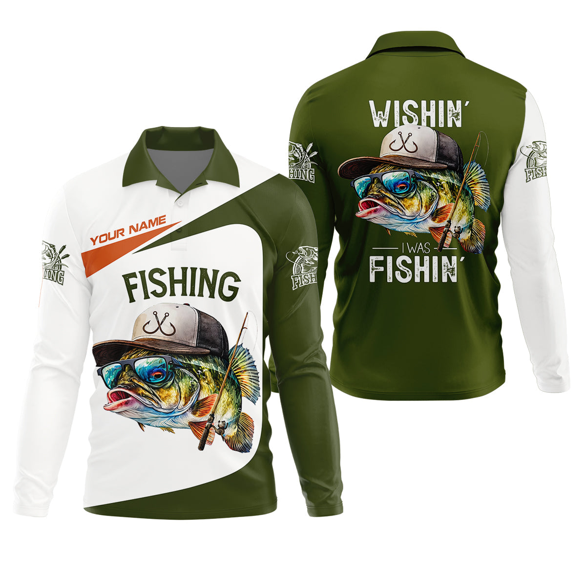 Wishin’ I Was Fishin’ Fishing Shirt, Funny Fisherman Shirt For Men, Custom Fishing Gift