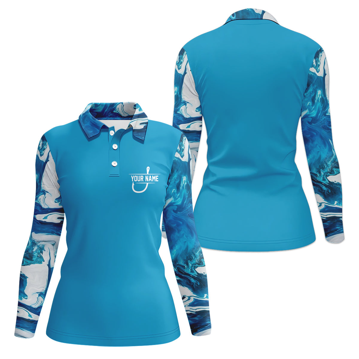 Blue Fishing Shirt For Women, Fishing Gift Ideas, Female Fishing Shirts