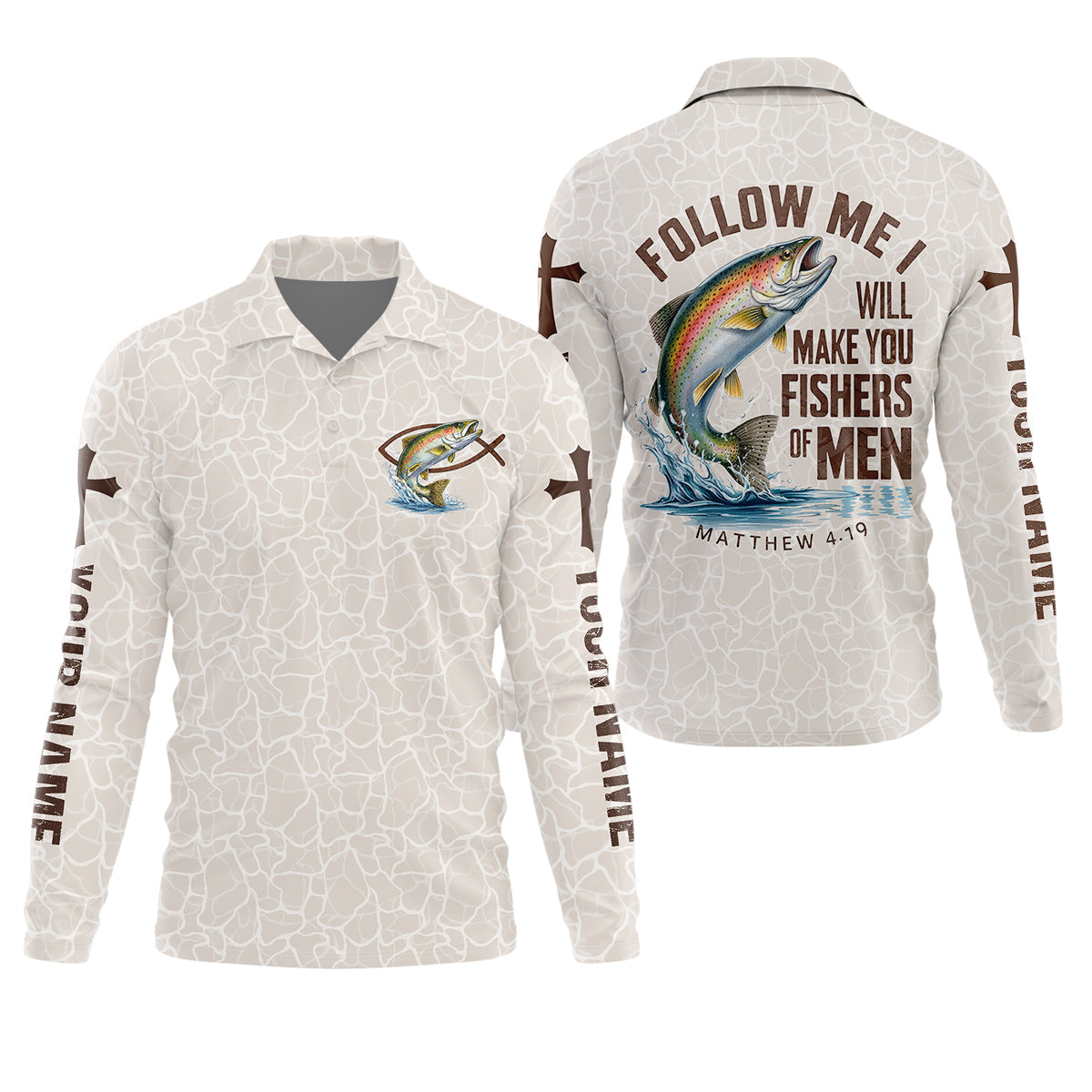 Follow Me I Will Make You Fishers Of Men Shirt, Personalized Christian Fishing Long Sleeve For Men