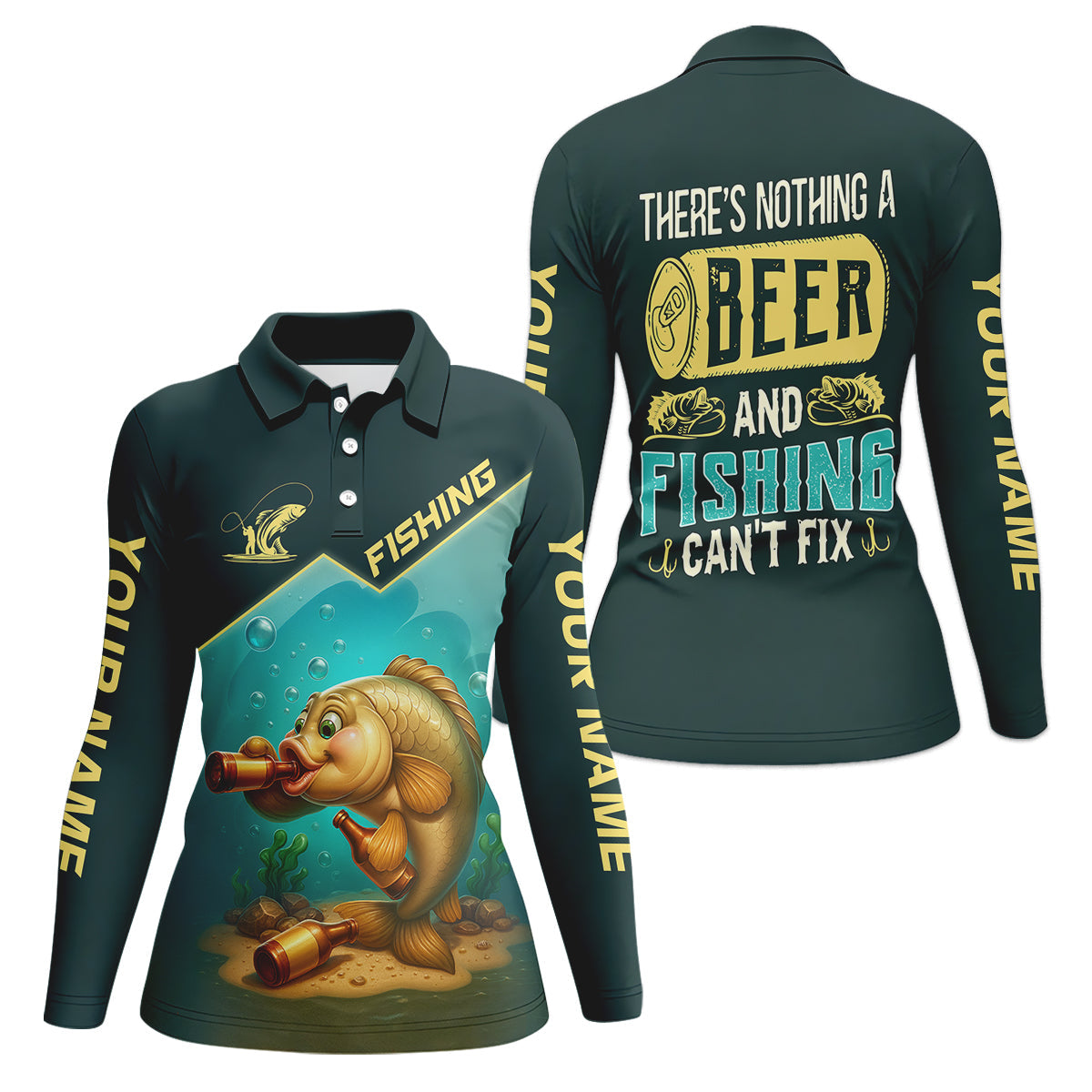 There's Nothing A Beer And Fishing Can't Fix Women SPF Shirt, Fishing Shirt For Women