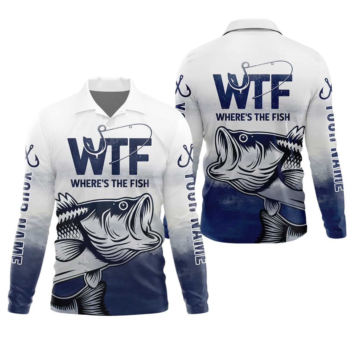 Where's The Fish Funny Fishing Shirt, Funny Quote Fishing UPF Shirts, Fishing Shirts For Men