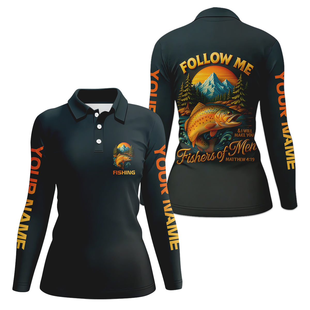 I Will Make You Fishers Of Men Fishing UPF Shirts, Personalized Fishing Shirt For Women, Female Fishing Shirts