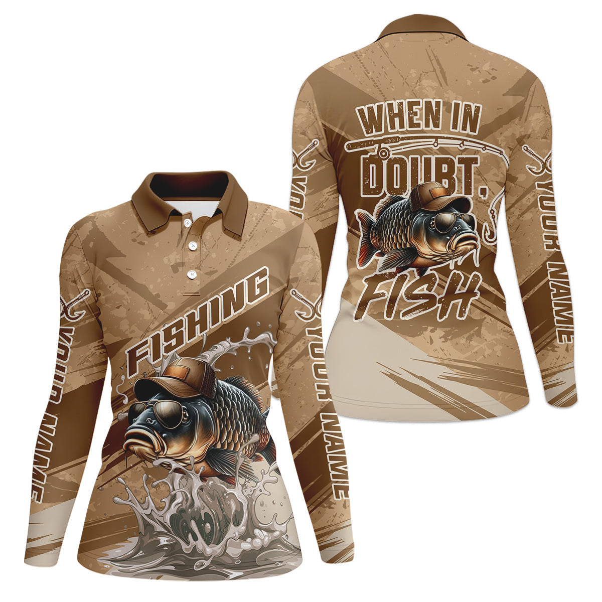 When In Doubt Fish Funny Fishing Shirt, Women SPF Shirt, Fishing Shirt For Women