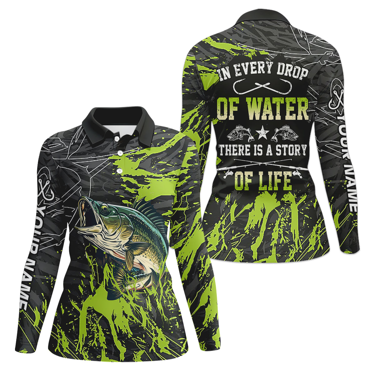 In Every Drop Of Water There Is A Story Of Life Funny Fishing Shirt, Women SPF Shirt, Fishing Shirt For Women