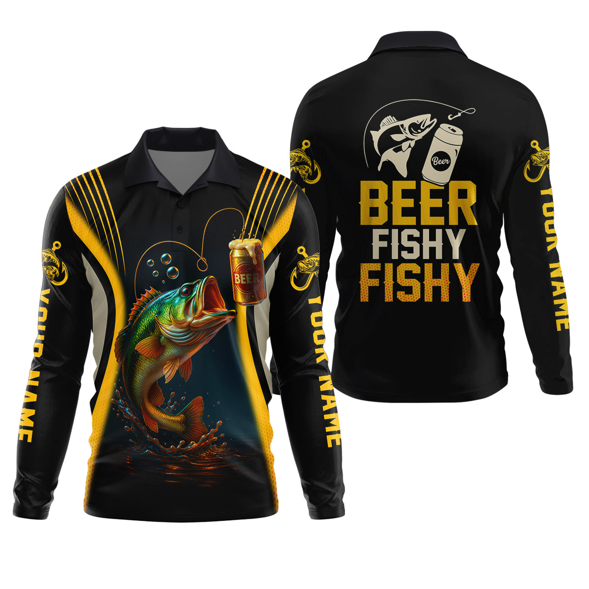 Beer Fishy Fishy Funny Fishing Shirt, SPF Shirt For Men, Fishing And Beer Men's Fishing Shirt