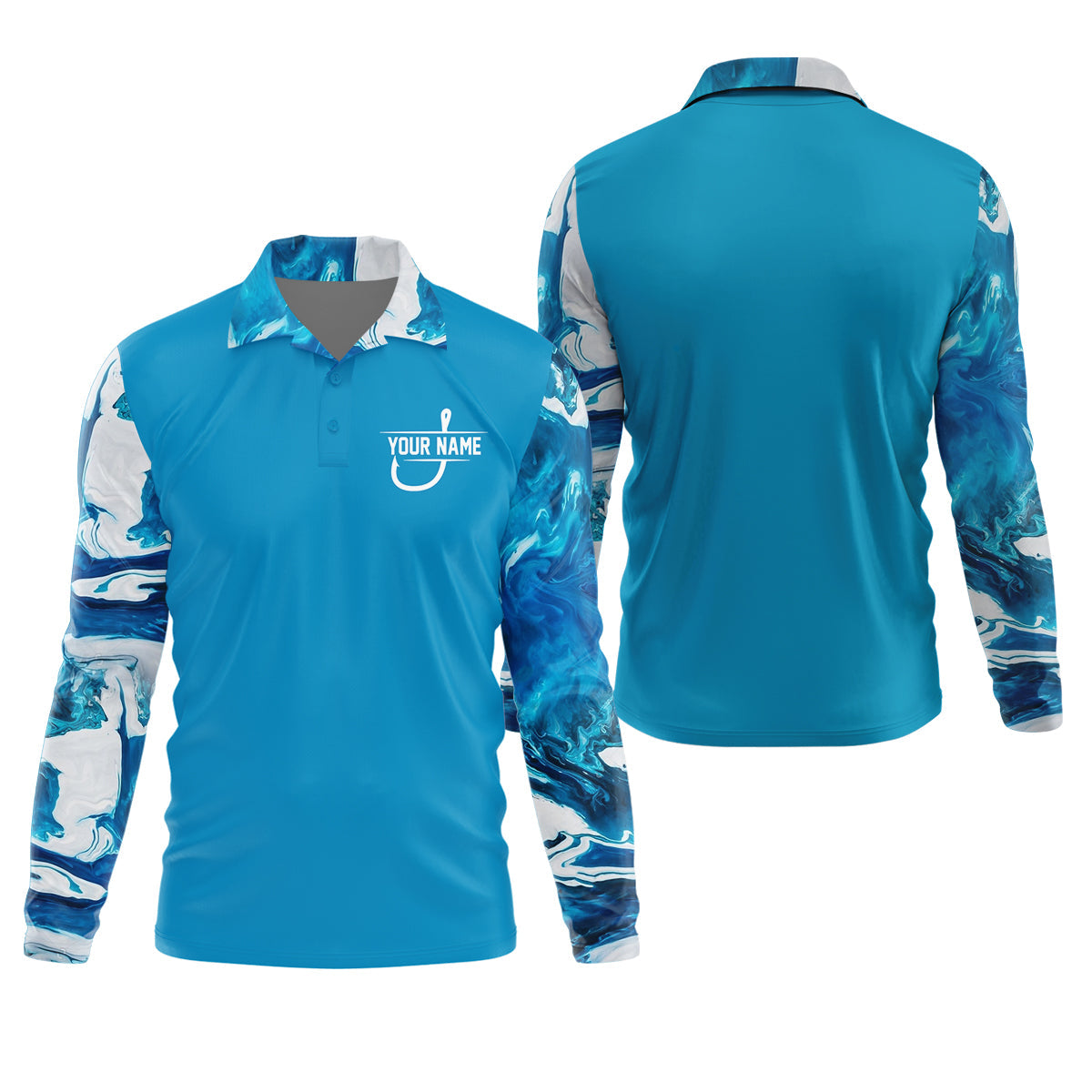 Blue Fishing SPF Shirt, Funny Fishing Shirt, Fisherman Outfit, Mens Casual Shirts