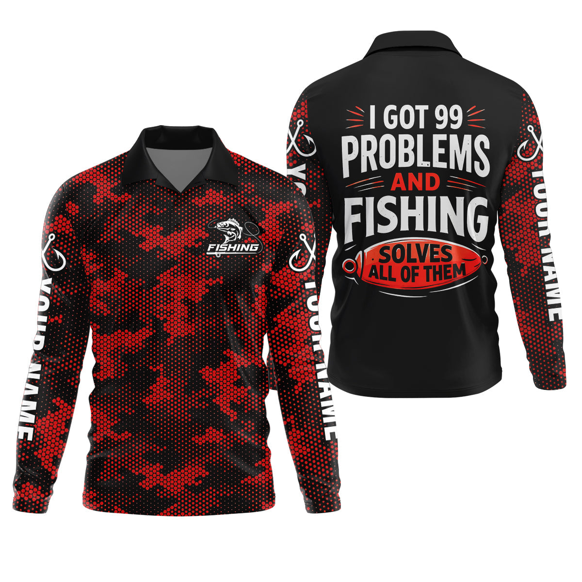 I Got 99 Problems Shirt, Personalized Fishing Shirt, Funny Fishing Shirts For Men, Father's Day Fishing Gift