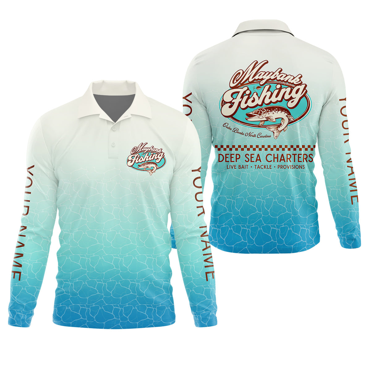 Maybank Fishing Deep Sea Charters Funny Fishing Shirt, Fishing UPF Shirts, Fishing Shirts For Men