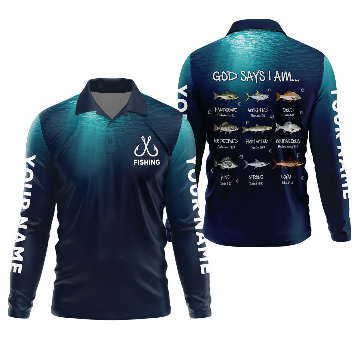 God Says I Am Fishing Bible Funny Fishing Shirt, Fishing UPF Shirts, Christian Fishing Shirts For Men