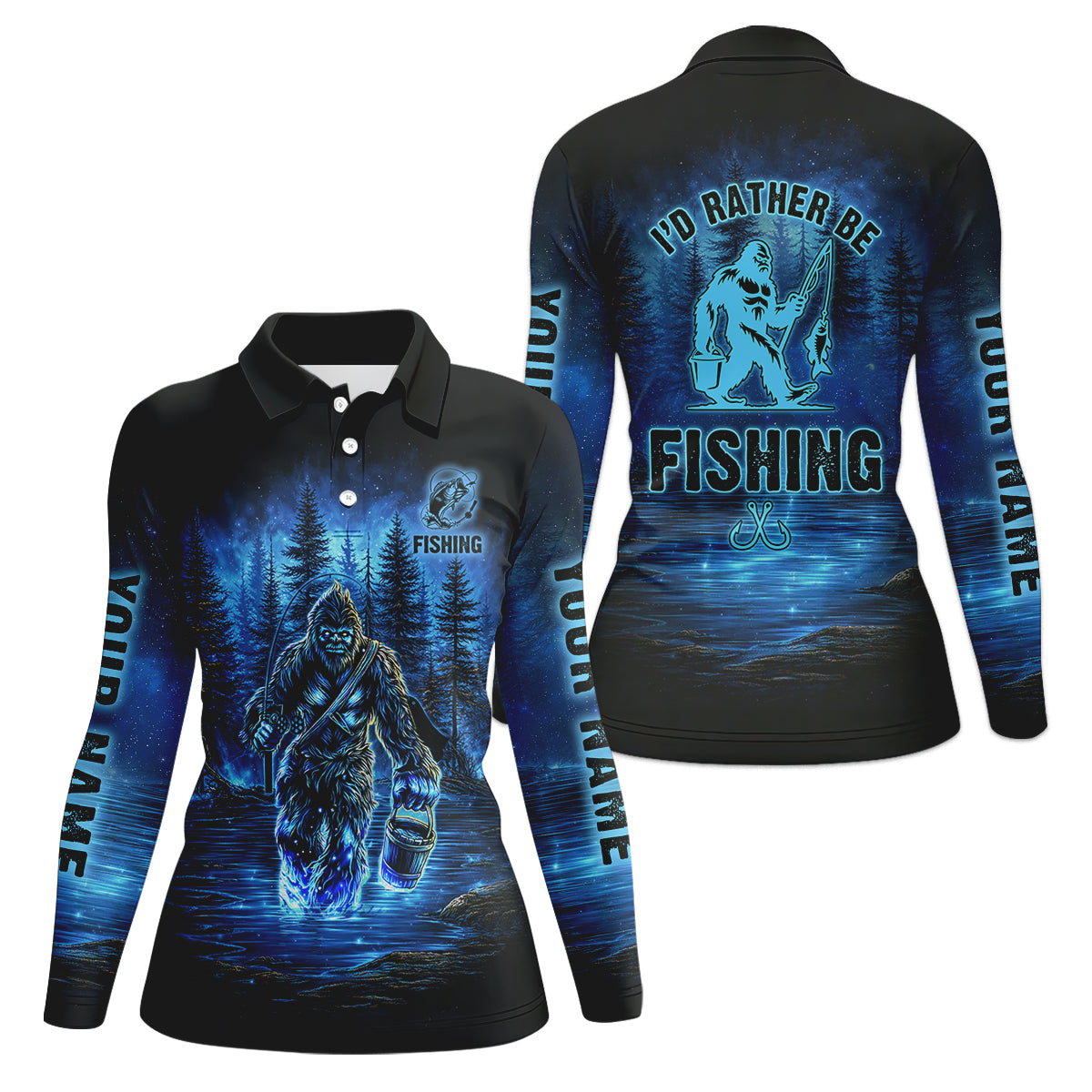 I’d Rather Be Fishing Personalized Fishing Shirt For Women, Long Sleeve Fishing Shirt, Gift For Her