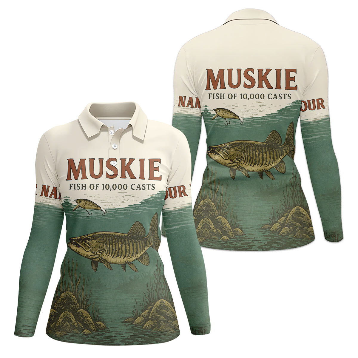 Muskie Fish Of 10000 Casts Vintage Fishing Shirt, Fishing UPF Shirts, Women Fishing Shirt
