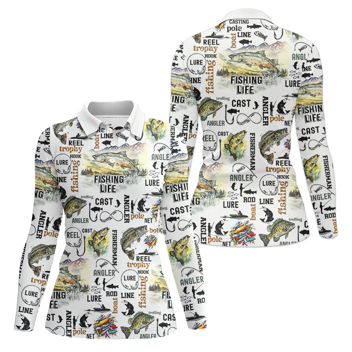 Fishing Life Fishing UPF Shirts, Fisherwomen Funny Fishing Shirt, Fishing Shirt For Women