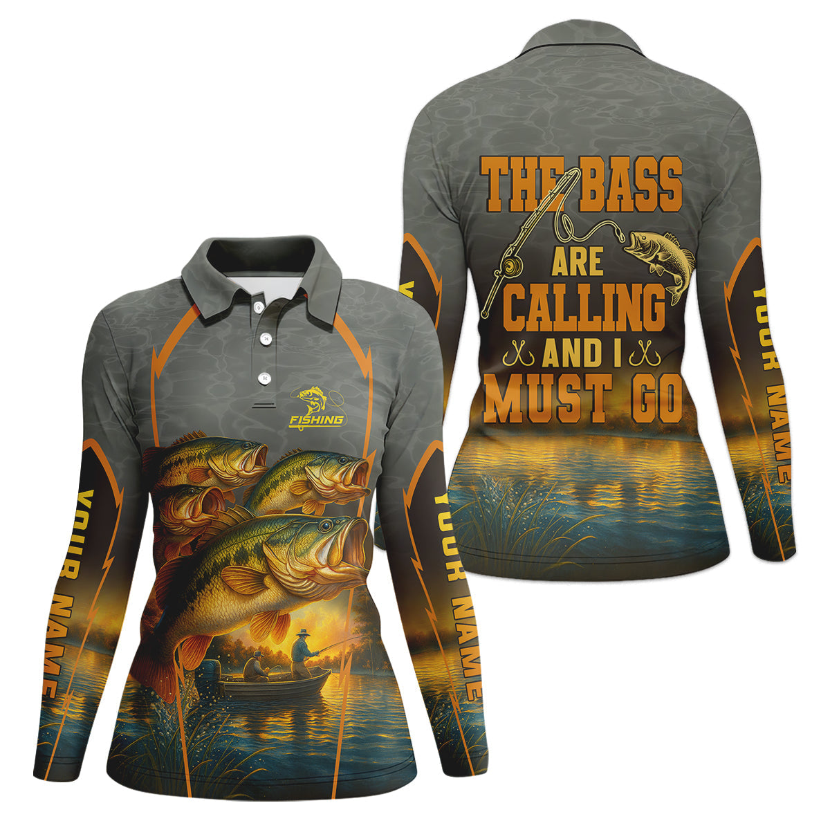 The Bass Are Calling And I Must Go Largemouth Bass Fishing Women SPF Shirt , Funny Fishing Shirt