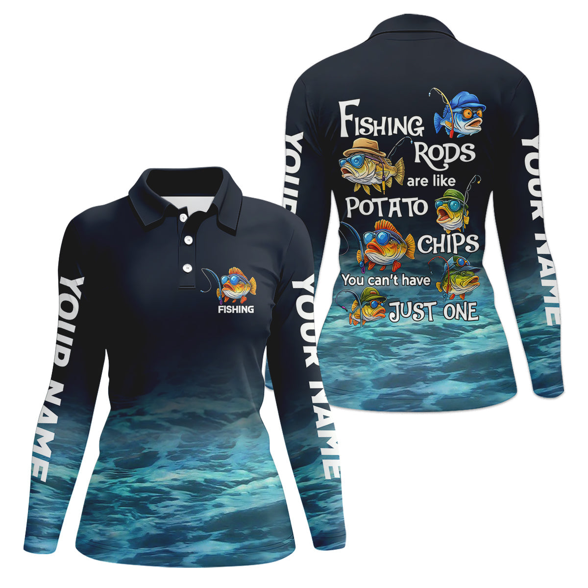 Fishing Rods Are Like Potato Chips Funny Fishing Shirt, Women SPF Shirt, Fishing Shirt For Women