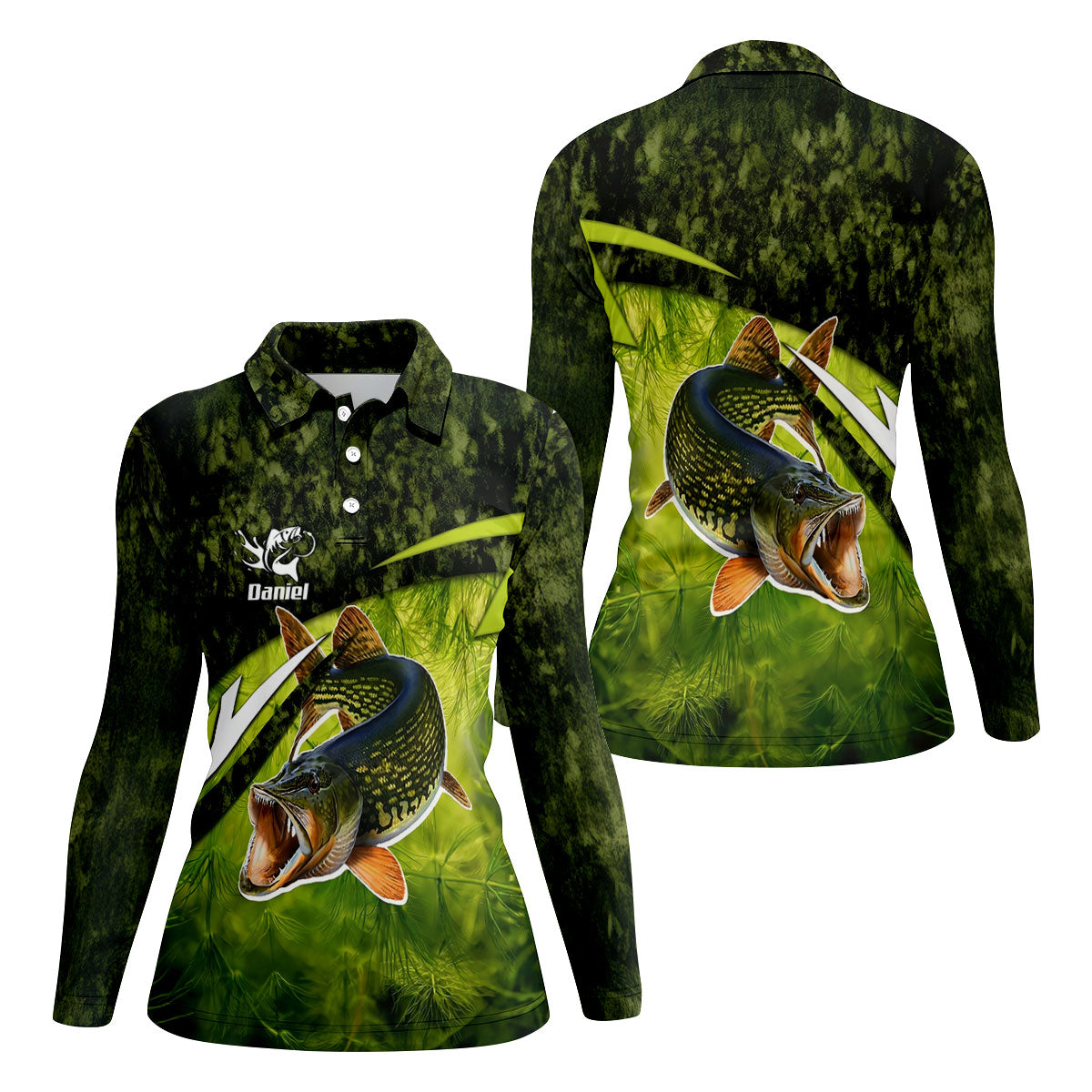 Carp Fish Olive Drab Fishing UPF Shirts, Performance Fishing Shirts, Carp Fishing Shirt For Women