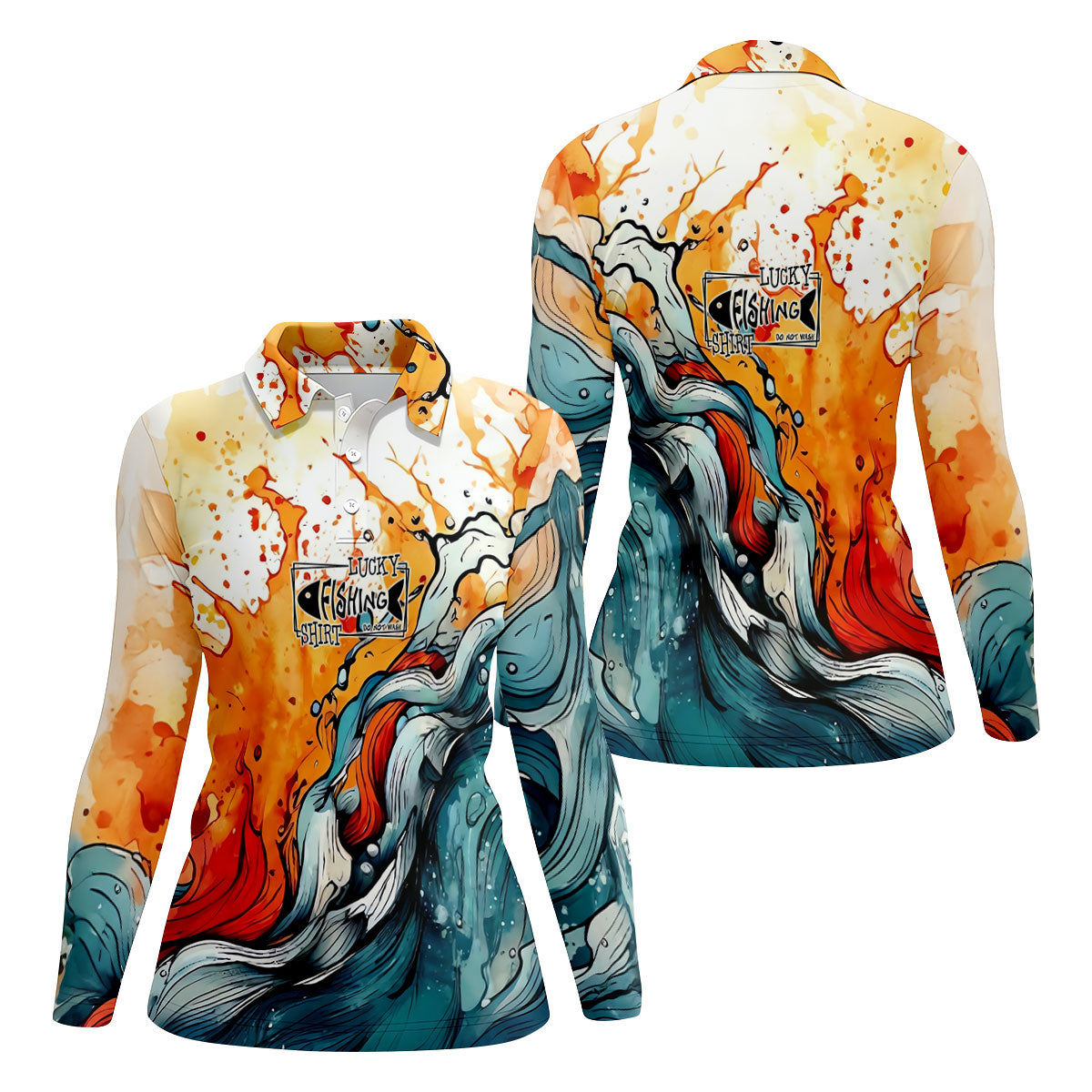 Lucky Fishing Shirt Do Not Wash Great Wave Art Fishing UPF Shirts, Funny Fishing Shirt, Fishing Shirt For Women