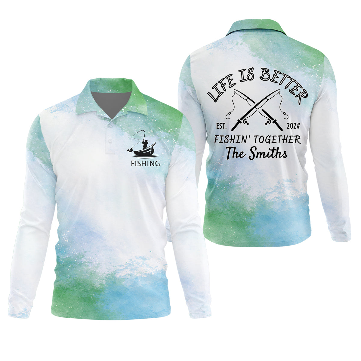 Life Is Better Fishing Together Personalized Fishing Shirt, Fishing UPF Shirts, Fishing Gift for Men