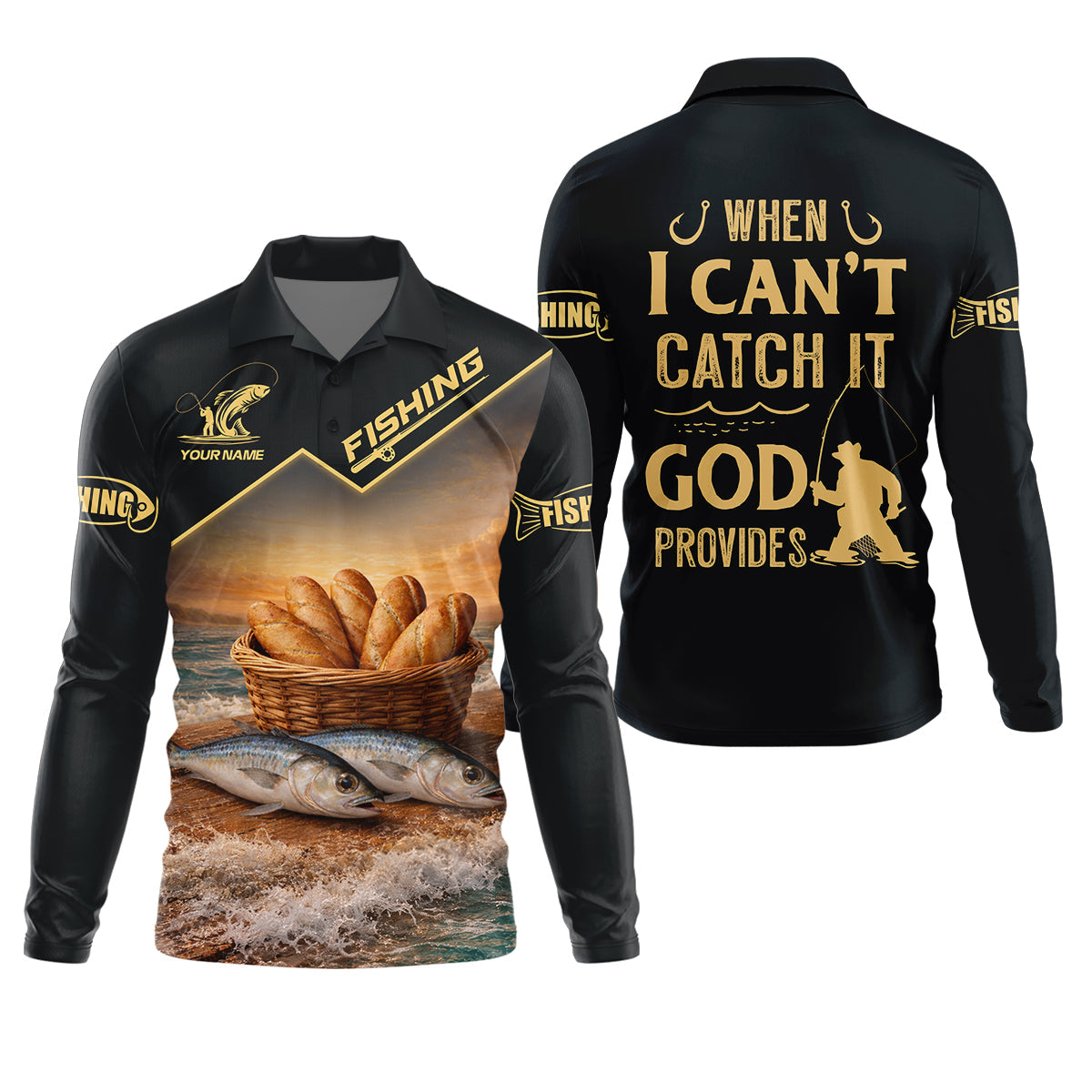 When I Can’t Catch It – God Provides Fishing Shirt, Fishing UPF Shirts, Funny Fishing Shirt