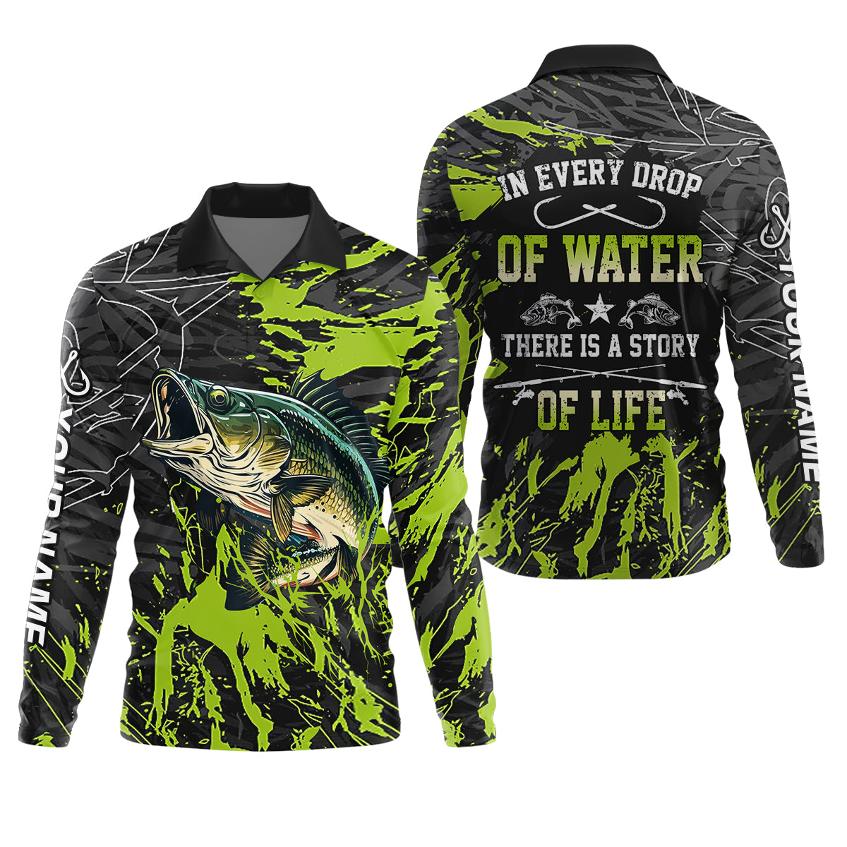 In Every Drop Of Water There Is A Story Of Life Funny Fishing Shirt, SPF Shirt For Men, Gift For Fisherman