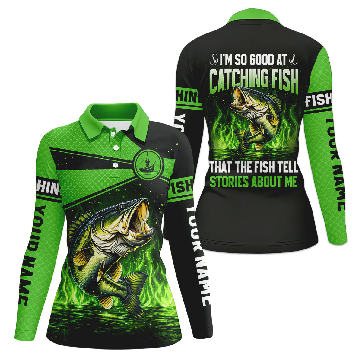 I’m So Good At Catching Fish That The Fish Tell Stories About Me Personalized Fishing Shirt For Women, Long Sleeve Fishing Shirt, Gift For Her