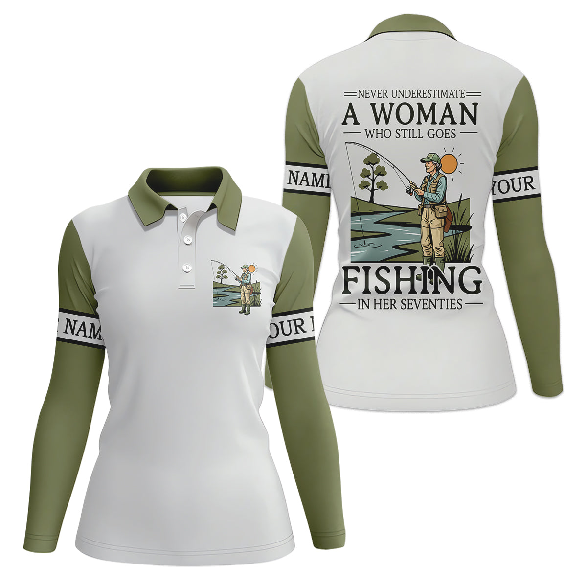 Personalized Fishing Shirt for Women, Never Underestimate A Woman Who Still Goes Fishing, Fishing Shirt for Women