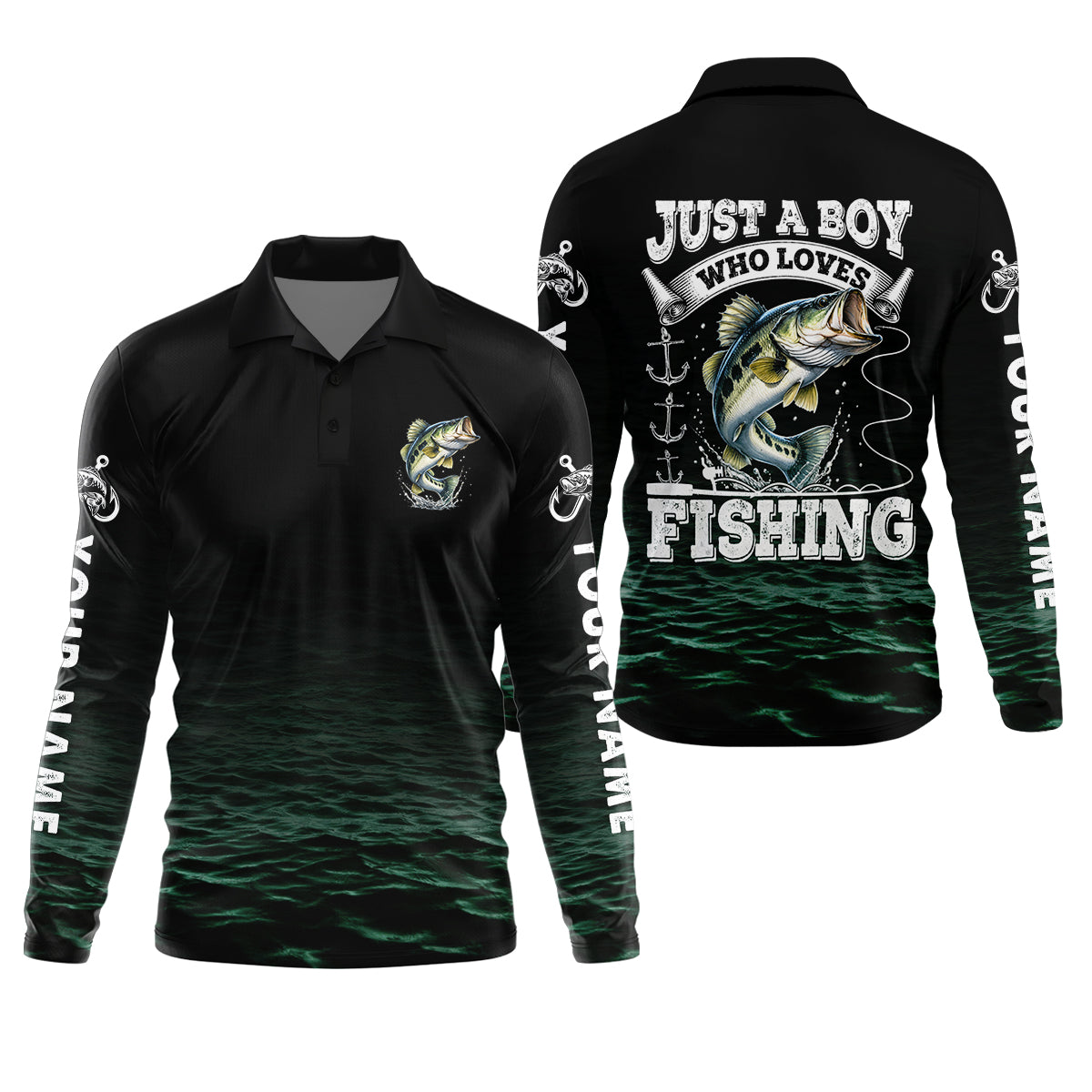 Just A Boy Who Loves Fishing Funny Fishing Shirt, Fishing UPF Shirts, Fishing Shirts For Men