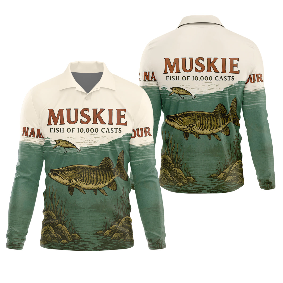 Muskie Fish Of 10000 Casts Vintage Fishing Shirt, Fishing UPF Shirts, Fishing Shirts For Men