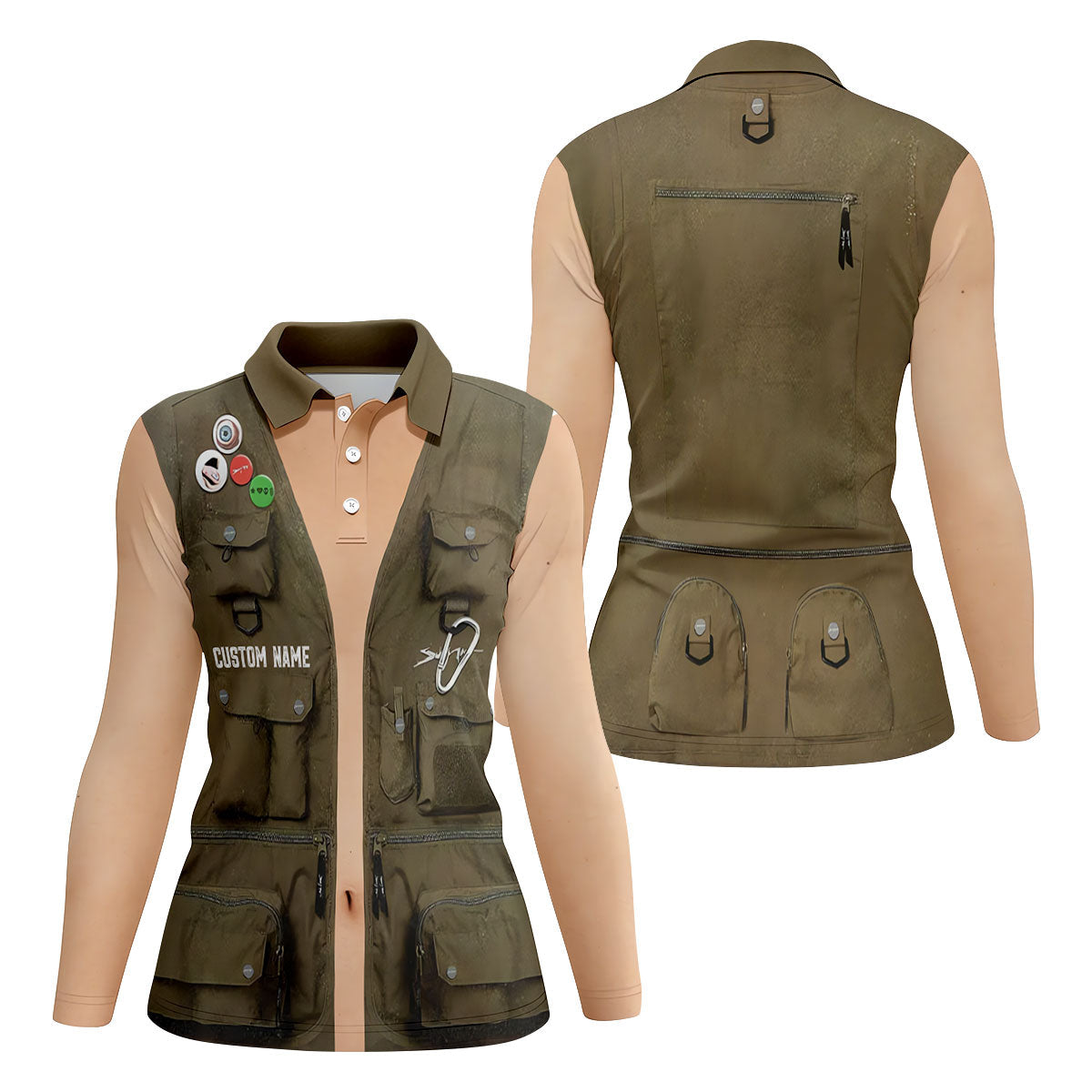 Fishing Vest Print Fishing UPF Shirts, Performance Fishing Shirts, Fishing Shirt For Women