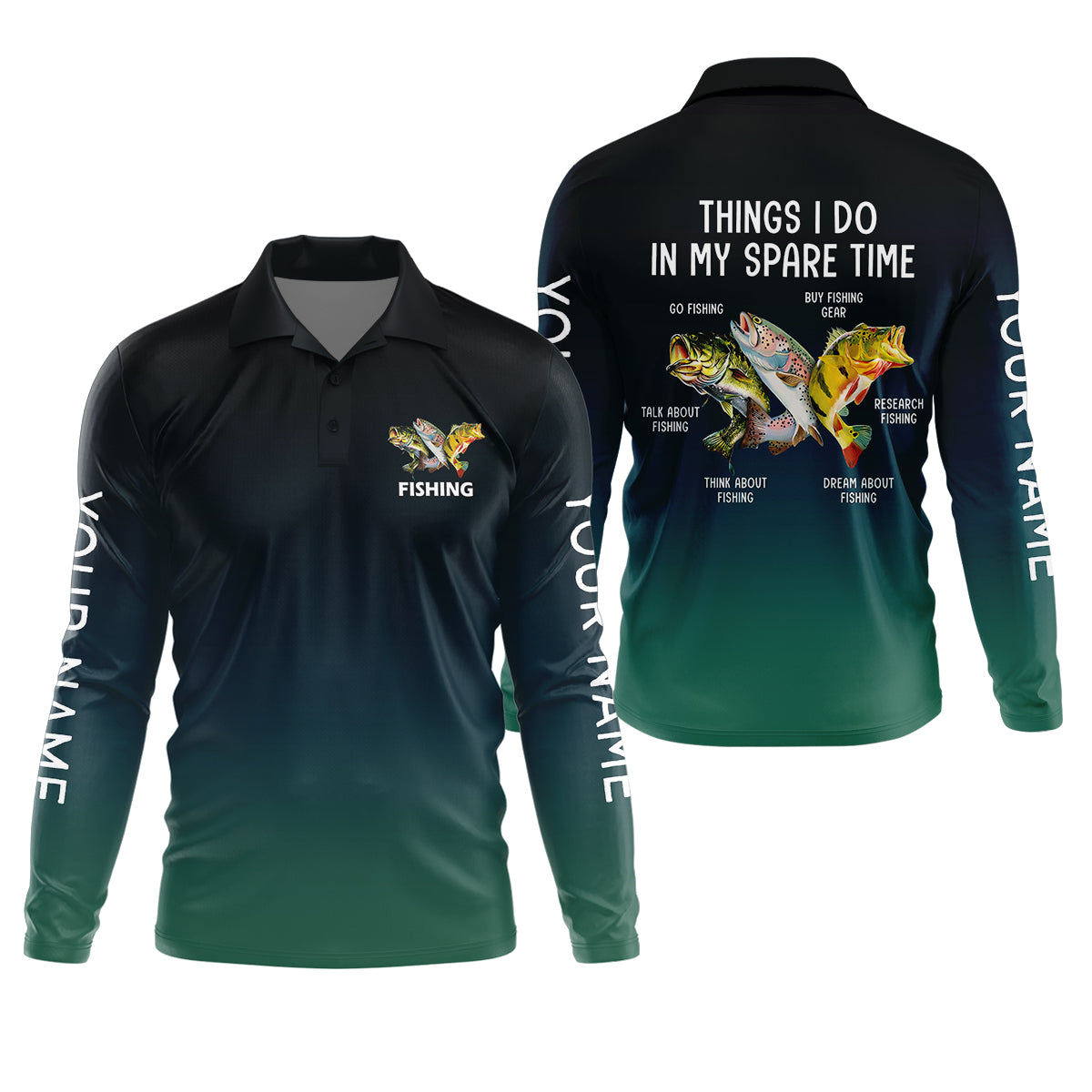 Things I Do In My Spare Time Funny Fishing Shirt, Fishing UPF Shirts, Fishing Shirts For Men