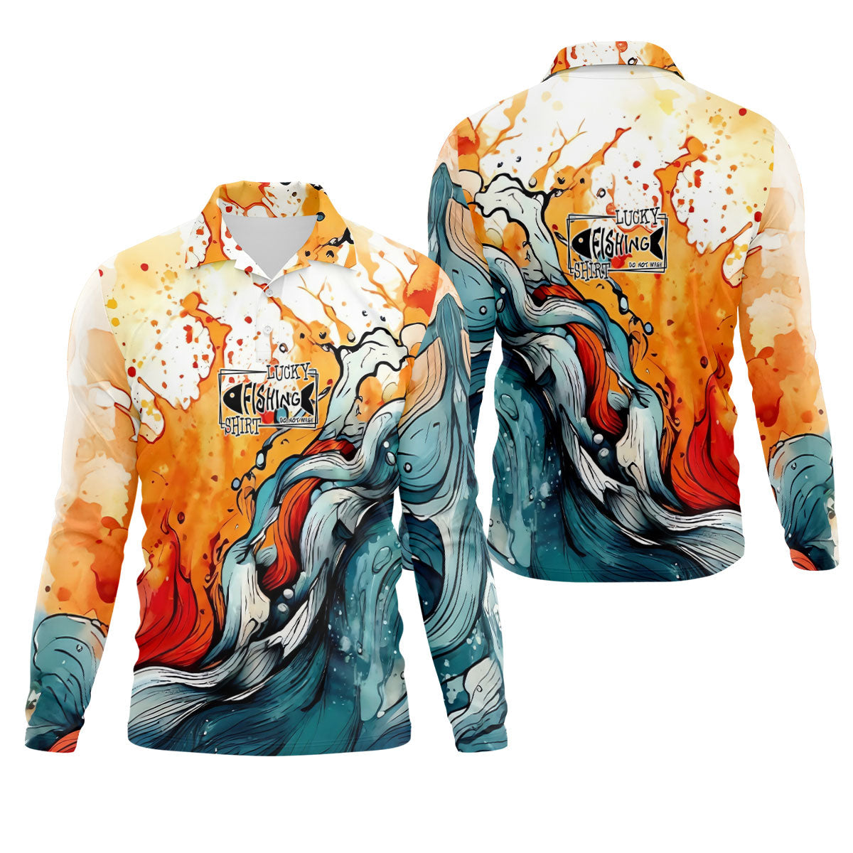 Lucky Fishing Shirt Do Not Wash Great Wave Art Fishing UPF Shirts, Funny Fishing Shirt, Fishing Shirts For Men