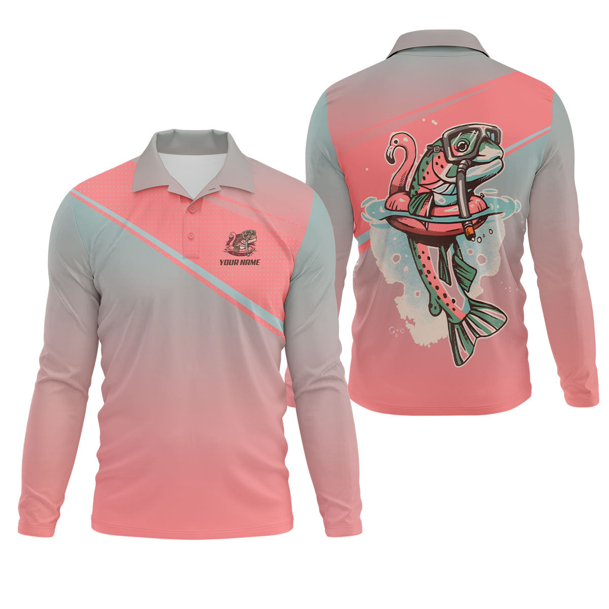 Custom Funny Fishing Shirt for Men, Snorkeling Fish Summer Beach, Fishing UPF Shirts