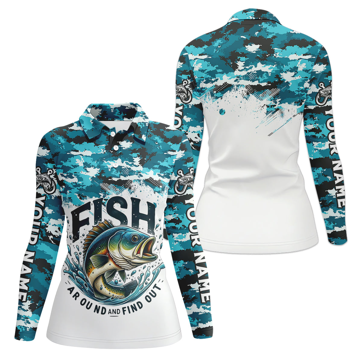 Fish Around And Find Out Bass Fishing Shirt, Long Sleeve Sun Shirt, Women SPF Shirt, Funny Fishing Shirt