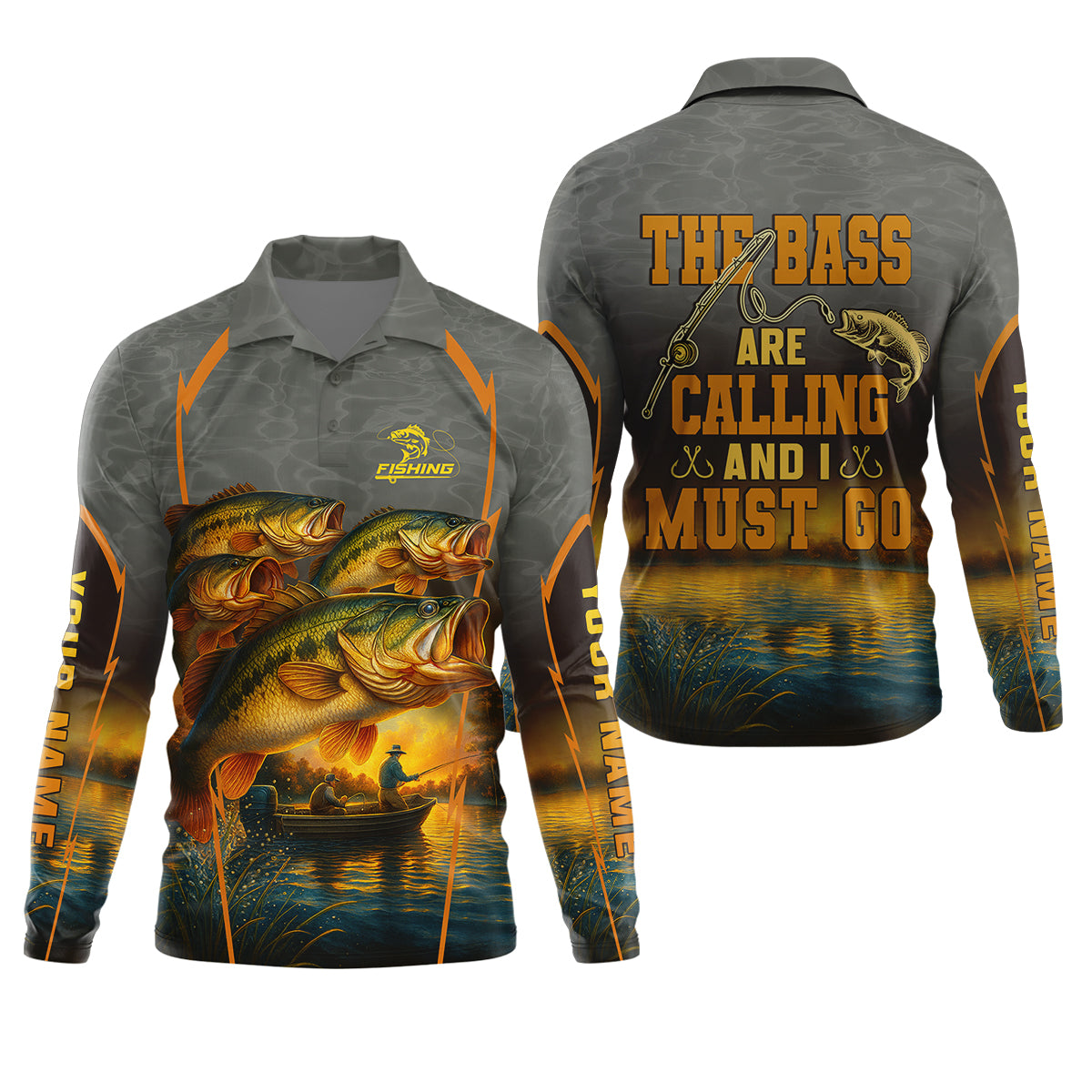 The Bass Are Calling And I Must Go Largemouth Bass Fishing SPF Shirt For Men, Funny Fishing Shirt
