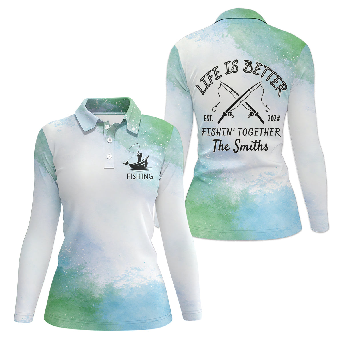 Life Is Better Fishing Together Personalized Fishing Shirt, Fishing UPF Shirts, Fishing Shirt For Women