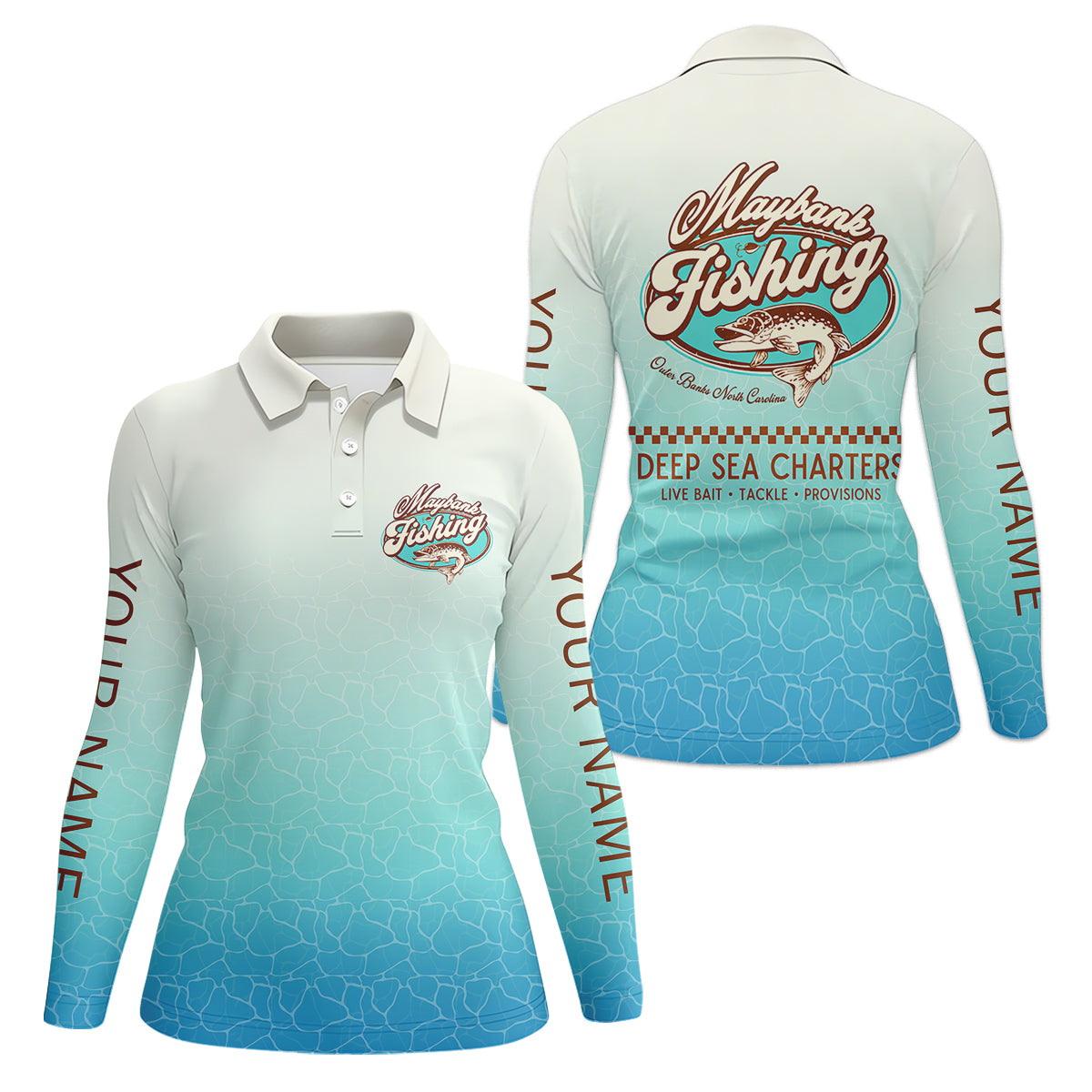 Maybank Fishing Deep Sea Charters Funny Fishing Shirt, Fishing UPF Shirts, Women Fishing Shirt