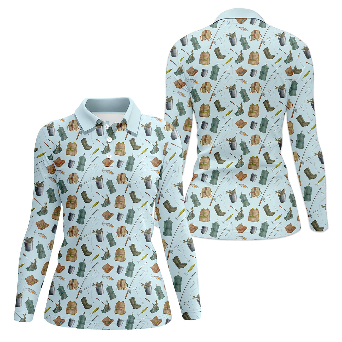 Fishing Tools Custom Fishing Shirt, Performance Fishing Shirts, Women SPF Shirt, Female Fishing Shirts