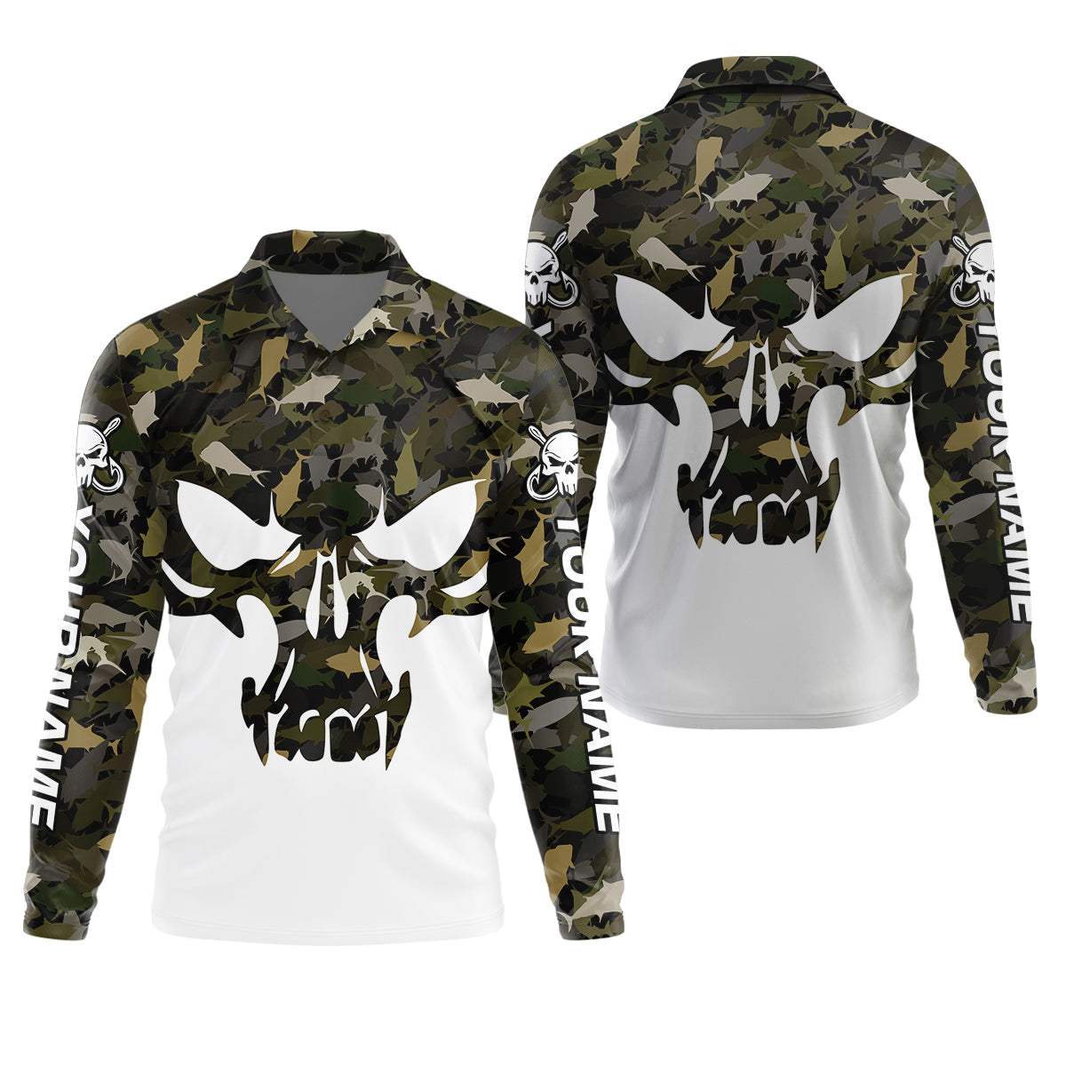 Deep Ocean Fishing SPF Shirt For Men, Camouflage Fishing Shirts, Fishing Gifts For Men, Men's Fishing Shirt